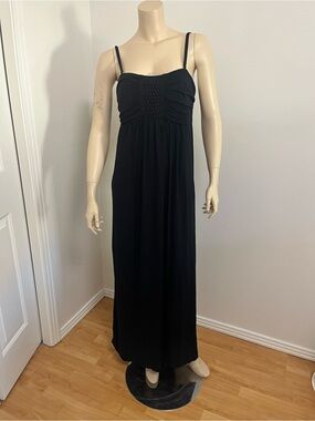 Soma Black Spaghetti-Strap Maxi Dress